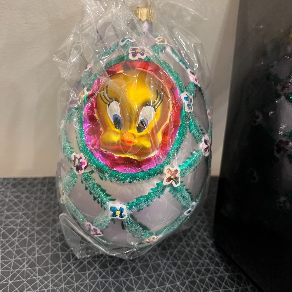 Radko Warner Bros Ornament Faberge Tweety Bird Egg 613 LTD edition, NEW MINT - Picture 2 of 10